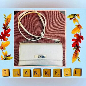 Liz Claiborne Silver Phone Crossbody Bag